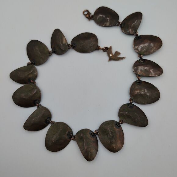 Cecile Jeanne Paris Burgundy Plum Color Enamel Panel Statement Necklace Rare - Picture 10 of 15